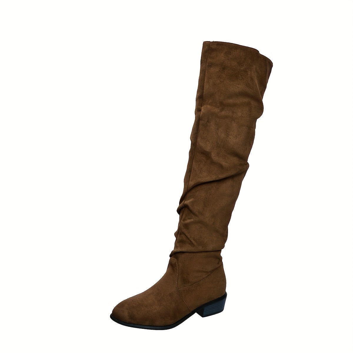 Women's Slip-On Over-the-Knee Boots with Block Heel 7