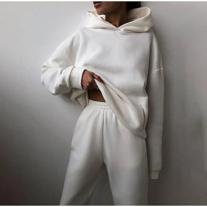 Womens Tracksuit, Oversized Fleece Hoodie and Joggers Set 3
