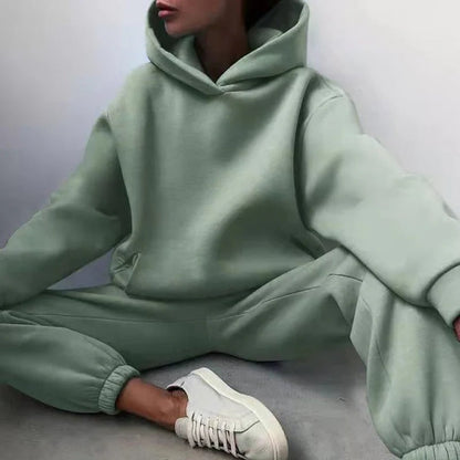 Womens Tracksuit, Oversized Fleece Hoodie and Joggers Set 4