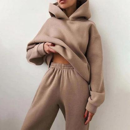 Womens Tracksuit, Oversized Fleece Hoodie and Joggers Set 9